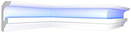 Stuck Dekorbau Indirekte Beleuchtung LED Lichtprofile Wand Stuckleiste Profil 20m+4 Ecken BL 11