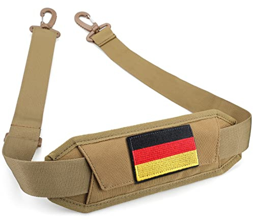WYNEX Almohadilla de correa de hombro para bolsa táctica, Correa universal con almohadilla gruesa extraíble, correa de hombro única como reemplazo para la bolsa de lona bolsa de Crossbody