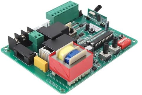 Placa de Circuito Universal para Abridores de Puertas Corredizas, Placa de Control Electrónico Principal con Perilla de Ajuste de Resistencia del Motor, Placa Lógica de Operador