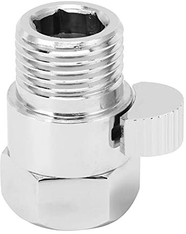 Badewannen-Steuerventile, Wasserregulierungs-Absperrventil mit Hebelgriff für Badezimmer zu Hause, Messing, Silber, 1 Packung G1/2 Dusch-Absperrventil