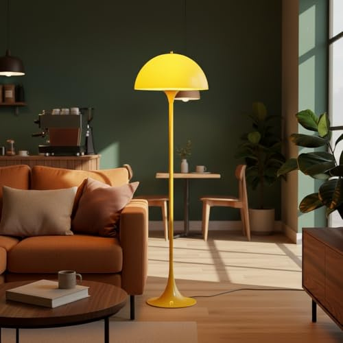 B·LED BARCELONA LED Lampada da terra design“PALM” con 3 x E27 per salotto, camera da letto e lettura | Stile nordico moderno, linee morbide ed eleganti, luce personalizzabile, Gall
