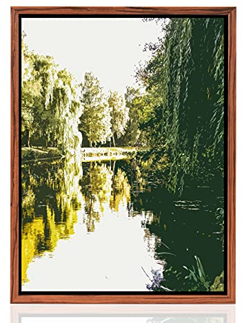 rahmengalerie24 Schattenfugenrahmen 40x60 cm nussbaum für Leinwand Bilderrahmen Keilrahmen für Leinwände aus Holz MDF