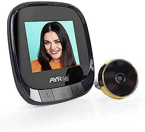 Judas numérique AYR Lite 9001. Enregistrement d'images. Batterie Interne Rechargeable. Finition Noir/Laiton.