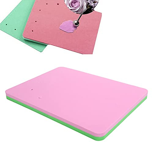 Tnfeeon Herramienta de Fondant, Alfombrilla de Esponja para Fondant, Alfombrilla de Secado de Flores para Pasteles, Herramienta de Modelado, Alfombrilla de Modelado de Flores