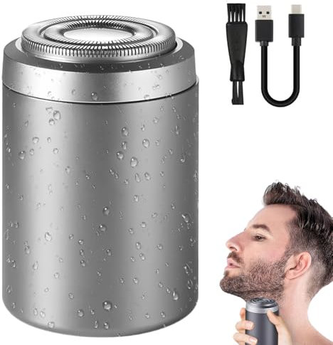 Mini Portable Electric Shaver, 2024 Neuest Rasierer Herren Elektrisch, USB Mini Rasierer mit 3D Nass- und Trockenrasierer Mini Shave für Den Ganzen Körper Reiserasierer für Männer Vermissen (Silber)