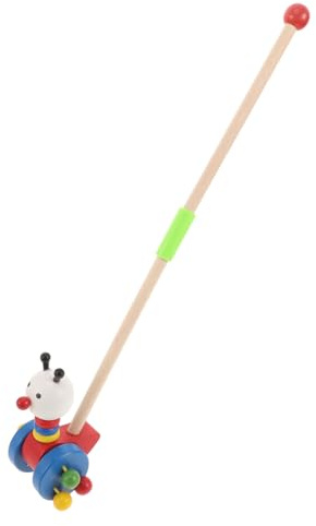 ADOCARN Jouet Bois pour Garçon Fille Poussette à Pousser Animaux Jouet Éducatif pour Développement Motricité des Tout-Petits Design Amusant Et Attrayant