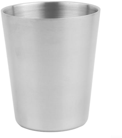 Elegante taza de acero inoxidable de 300 ml con tapa, para cerveza, vino, leche y bebidas calientes (D)