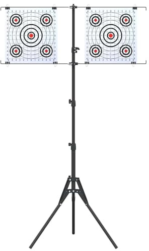 Supporto per bersaglio, struttura robusta in acciaio, dimensioni 82.5 x 51 x 150 cm, per allenamento indoor e outdoor