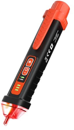 Berührungsloser Spannungsprüfer, AC Stromprüfer 12/48-1000V Leitungssuchgerät mit Taschenlampe, Kabelbruch-Suchgerät Stift Durchgangsprüfer für Steckdose Schaltschrank