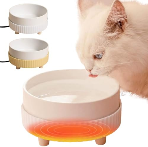 Chauffe-abreuvoir chauffant pour chiens, chats, lapins et poules, avec câble anti-morsure, sans glace, abreuvoir chauffant pour les jours froids (B)