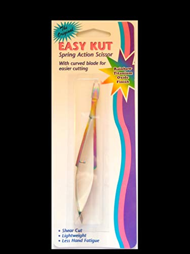 Tool Tron Easy Kut Spring Action Scissors, Titanium, Silver (00121)