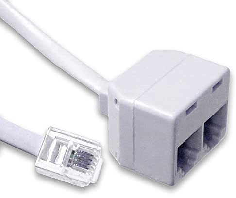 PRENDELUZ Cable de teléfono de 4 conductores, color marfil, ideal para conexiones telefónicas y redes de comunicación.