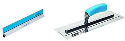 OX Speedskim Semi Flexible Plastering Rule - ST 900mm & OX Pro UltraFlex Finishing Trowel 14in / 355 x 110 mm