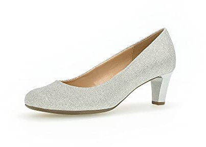 Gabor Damen Klassische Pumps, Frauen Elegante Pumps,Ausgehschuhe,Abendschuhe,Shoes,hochhackige,Women's,Woman,Lady,Ladies,high,Silber,40 EU / 6.5 UK