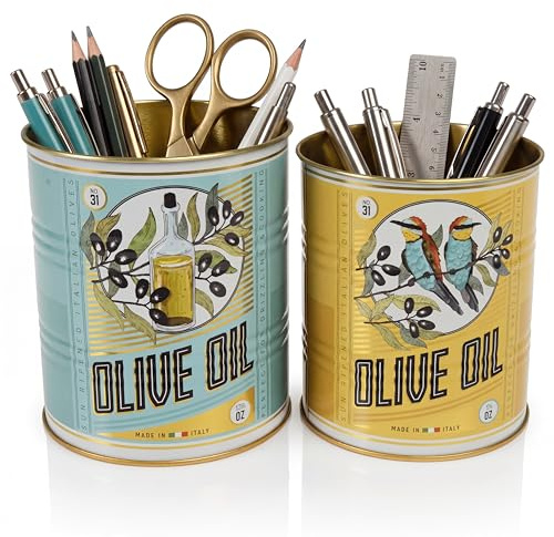 Rex London Storage Tin Set — Snack Tin Can Storage | Vintage Storage Tins | Retro Kitchen Accessories Decorative Tin | Tin Storage for Kitchen | Retro Decor Vintage Tin | Stackable Metal Tins