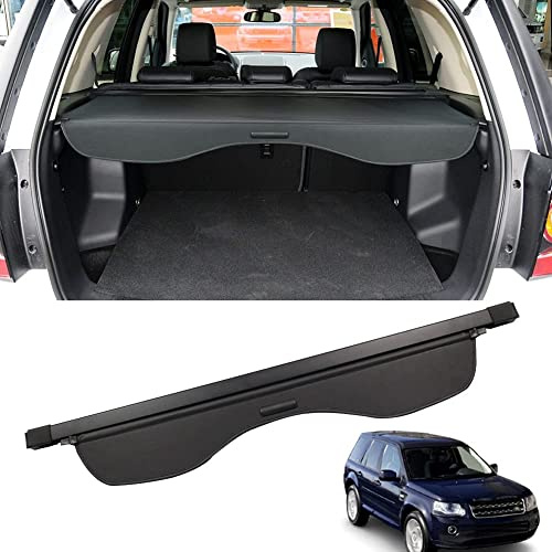 HEYCE Cubierta de Área de Carga Cubierta de Protección Maletero para Land Rover Freelander 2 LR2 2008-2015 Cubierta Carga Cubierta Maletero Extensible Negra Persiana Enrollable