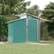 Yolola Geräteschuppen Gartenhaus Metall Grün Metall Gartengerätehaus Garten Schuppen Lagerschuppen Metallgerätehaus 270x130x208,5 cm Verzinkter Stahl