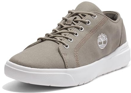Timberland Seneca Bay Low Schnür-Sneaker, Helles Taupe Canvas, 45 EU