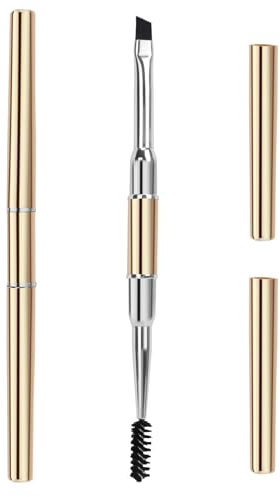 Unaone Eyebrow Brush - 2 PCS Professional Dual-Ended Angled Eye Brow Brush Applicator For Shaping and Filling Brows Lashes Eyeliner