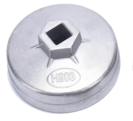 LGEGE Ölfilter-Steckschlüssel 903, 74 mm, 14 Rillen, Aluminiumkappenentfernungswerkzeug für Autos