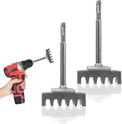 Lot de 2 coupe-trous carrés pour boîte électrique, outil de coupe rectangulaire en acier au manganèse pour marteau électrique, perforateur à tête carrée SDS Plus pour installation de douilles de boîte