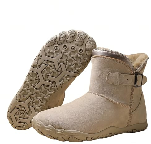 Mayamiyasa Stivaletti Uomo Scarpe da Trekking Barefoot Stivali Impermeabile Uomo Donna Scarponcini Invernali Stivali da Neve Escursionismo Montagna Antiscivolo 45