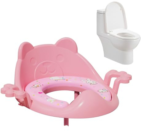 Asiento de entrenamiento para inodoro Almohadilla y Transpirable con Asas | de Asiento de Entrenamiento para Inodoro Para Hogar, Baño, Interior, Exterior, Viajes, Camping, Autocaravana,
