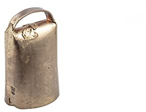 JANUEL - Sonnaillon Cloche Bécasse Acier Laitonné Artisanal N° 6 - Hauteur 70mm