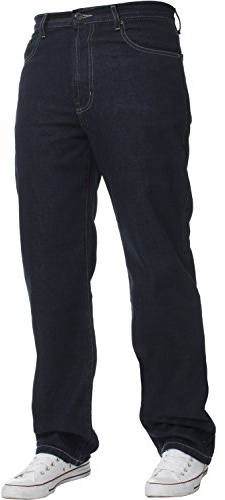 Blue Circle Nya raka ben för män grundläggande tunga arbetsjeans jeans jeans alla midjestorlekar, Indigo, 32W x 34L