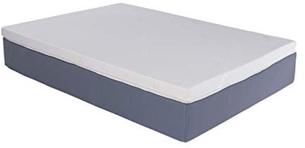 2 (50mm) Deep Double Bed Size Visco Memory Reflex Mattress Topper Profile, Egg Shell Crate Box, Orthopaedic, Support, Plain Relief (Double 4ft6, with cover)