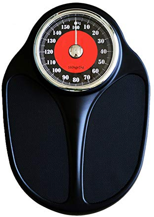 YZJJ mechanische Personenwaage, Personenwaage analog, im Retro-Design - analoge Waage, bis max. 160 kg(Mechanische Waage im klassischen Doktorwaagen-Design, Metall-Korpus, rutschfeste Wiegefläche)