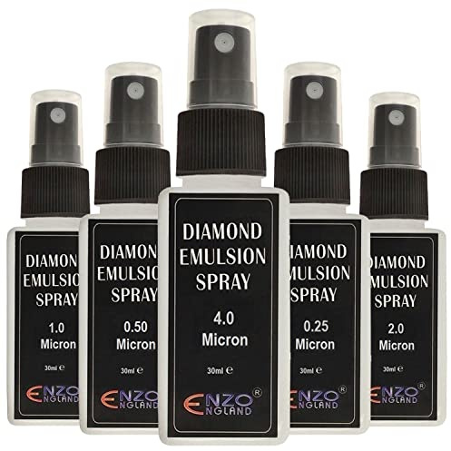ENZO ENGLAND Poly Diamond Stropping Suspension Emulsion Spray Slipande Lapping Fluid Premium Stropping Slipning Rakkniv Knivblad (4,0 mikron)