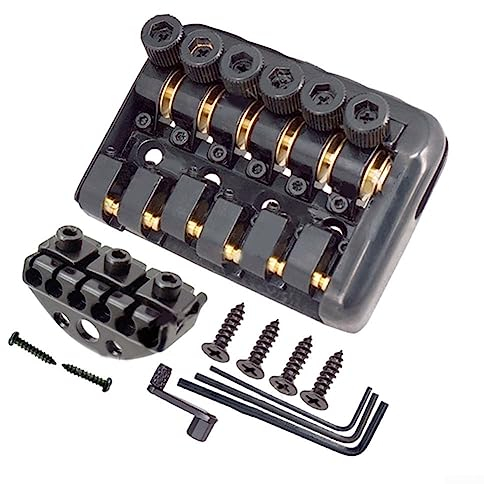 6String Feste Brücke Sattel, Headless E-Gitarre Brücke Saitenhalter Mit Teilen A