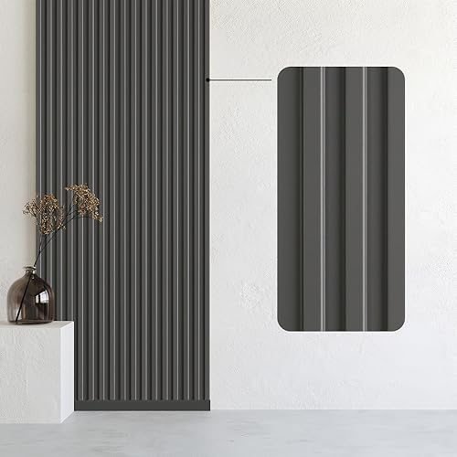 Bildershop-24 6er Set Wandpaneele & Deckenpaneele Dekowa in Dunkelgrau 252 x 10,7 x 1,5 cm