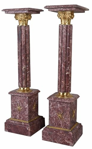 Palazzo - Set di 2 colonne decorative in marmo, 105 cm, 101