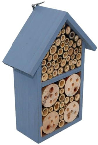 Dianzan Hotel De Insectos Salvajes, Casa De Insectos De Madera Natural, Colmena De Madera, Casa De Mariquita con Casa De Abejas De Metal, Hábitat De Colmena para Mariquita
