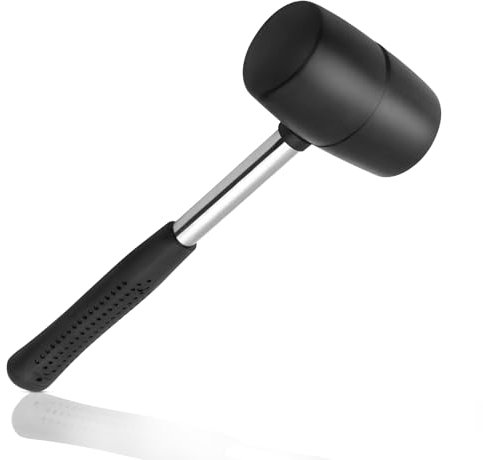 YCLFHOO Rubber Mallet,12oz Camping Hammer with Sturdy Handle,26 * 8cm Tent Peg Mallet for Tents/Canopies/Camping/Outdoors