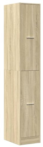 vidaXL Apothecary Cabinet, Storage Cabinet for Living Room, Apothecary Chest with Drawer, Cupboard, Modern Style, Sonoma Oak Engineered Wood