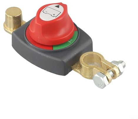 Cloudpower Interruttore Stacca Batteria, 12V Interruttore di Separazione Della Batteria, Interruttore Principale Impermeabile Stacca Batteria per Auto Veicoli Camion Barca