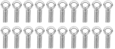 20 stycken ringskruvar M6 x 20 mm, 304 rostfritt stål ringmutter M6, korrosionsskydd ögonskruv, ögonbultar för hängande och fastsättning
