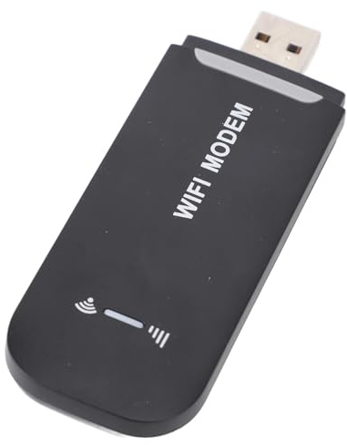 Luocute Modem WiFi 4G LTE, Router Hotspot Mobile USB Portatile Crittografia WPA WPA2 per Viaggi D'Affari, Supporta 8 Dispositivi B1 B3 B7 B8 B20 B38 B40 B41, Modem di Rete di Computer (BLACK)