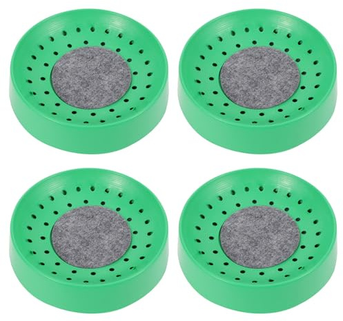 BESTOMZ Ciotole per Nidificazione di Piccioni per Allevamento e Schiusa Uova 4 Pezzi in Plastica Verde Tappetino Lavabile e Traspirante