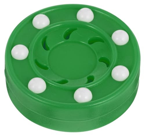 DOITOOL Disco de Hockey sobre Patines Verde para Entrenamiento Bola de Hockey para Hombres y Mujeres Disco Sólido de PP para Práctica y Competición