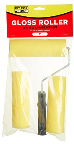Fit For The Job 7 inch Triple Foam Roller and Frame Set for DIY Painting with Emulsion Paints on Walls and Ceilings, 7