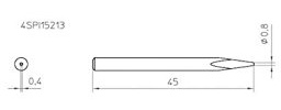 Weller 4SPI15213-1 lödspets nålform spetsstorlek 0,8 mm innehåll 1 st
