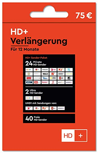 HD + Paket mit 12 Monaten Code für Sender, Verlängerung per E-Mail