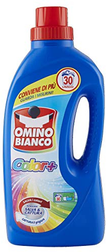 Omino Bianco - Detersivo Lavatrice Liquido Color+, 30 Lavaggi, Specifico per Capi Colorati, Tecnologia Salva i Colori e Cattura il Grigiore, 1500 ml