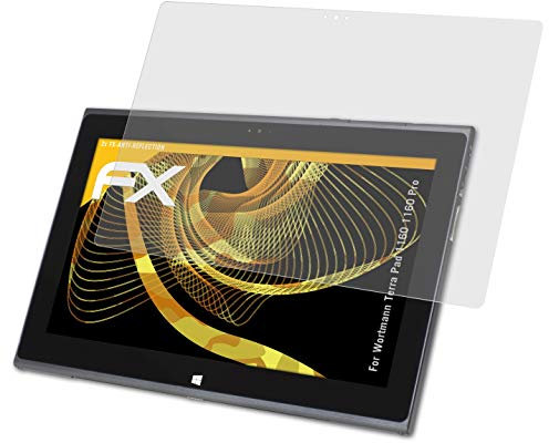 atFoliX Protecteur d'écran compatible avec Wortmann Terra Pad 1160 1160 Pro Film Protection d'écran, antiréfléchissant et absorbant les chocs FX Film Protecteur (2X)