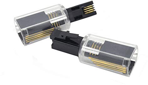 Dragon Trading Telefonschnur-Entwirrer, Uvital Anti-Verhedderungskabel, 360 Grad drehbar, Festnetz-Drehkabel, Schwarz, 2 Stück