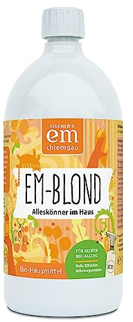 Fischer's EM-Chiemgau® EM-Blond - Alleskönner mit Effektiven Mikroorganismen | Bio-Hausmittel - Haushalt, Tierpflege, Reinigung, Wellnessanwendungen (1 L)